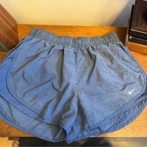 Nike Women's Tempo Dri Fit 3", Brief-Lined Running Shorts,  Large, Heather Blue